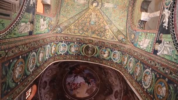 Dezembro 2019 Ravenna Itália Basílica San Vitale Vídeo — Vídeo de Stock