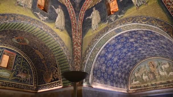 Dicembre 2019 Ravenna Italia Mausoleo Galla Placidia Video — Video Stock