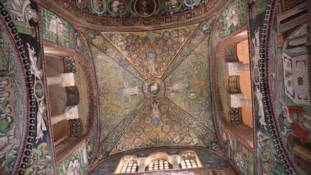 Dezembro 2019 Ravenna Itália Basílica San Vitale Vídeo — Vídeo de Stock