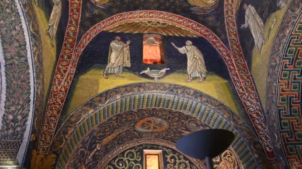 December 2019 Ravenna Italië Mausoleum Van Galla Placidia Video — Stockvideo