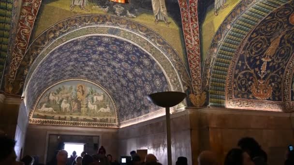 Diciembre 2019 Ravenna Italia Mausoleo Galla Placidia Vídeo — Vídeos de Stock