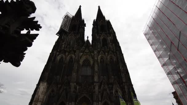 Август 2019 Колонья Германия Здание Католической Церкви Колонье Видео Снизу — стоковое видео