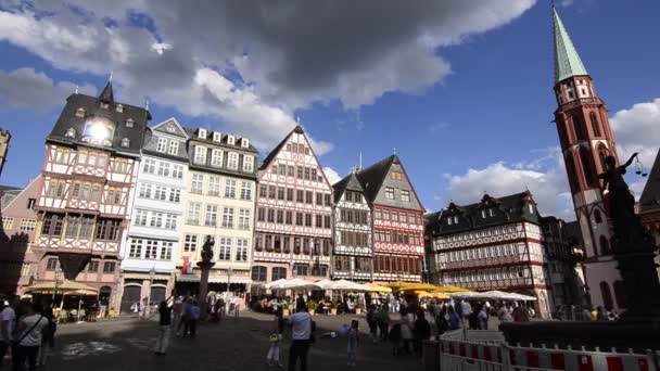 Август 2019 Года Лето Франкфурте Майне Германия Исторические Городские Здания — стоковое видео