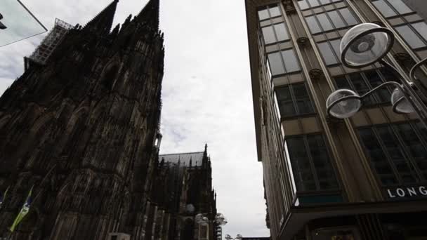 Août 2019 Cologne Allemagne Vidéo Bas Cathédrale Cologne Architecture Gothique — Video