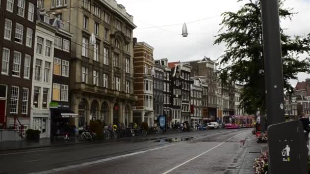 Amsterdam Hollande Août 2019 Les Cyclistes Sont Une Présence Constante — Video