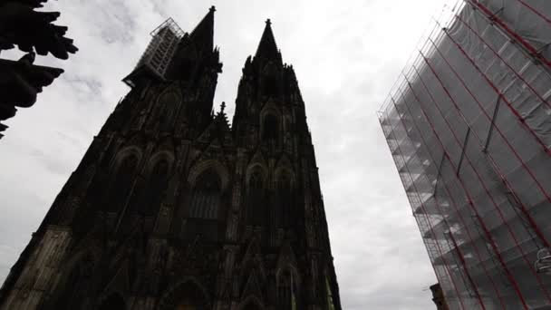 Août 2019 Cologne Allemagne Vidéo Bas Cathédrale Cologne Architecture Gothique — Video