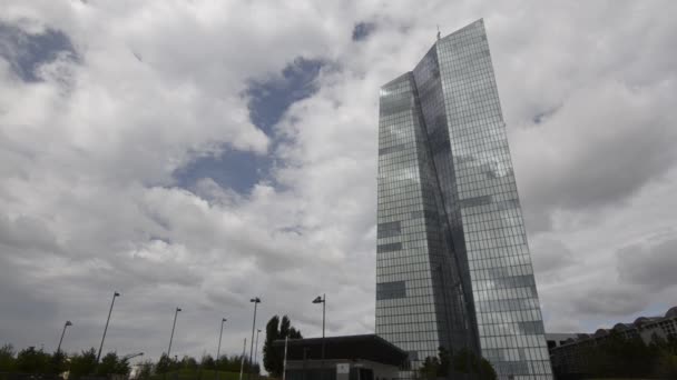 Frankfurt Alemania Agosto 2019 Nueva Sede Del Bce Desde 2015 — Vídeos de Stock