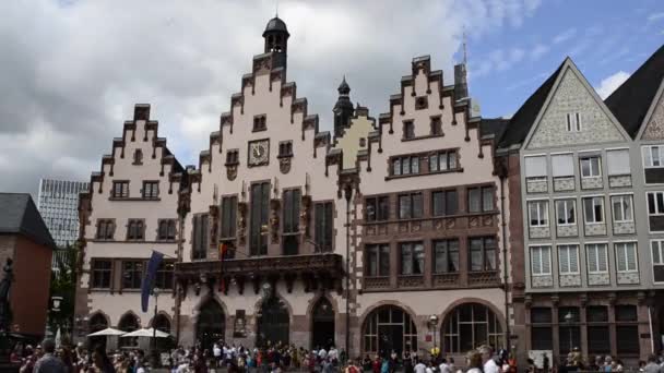 Fráncfort Del Meno Alemania Agosto 2019 Edificios Históricos Antiguos Ciudad — Vídeos de Stock