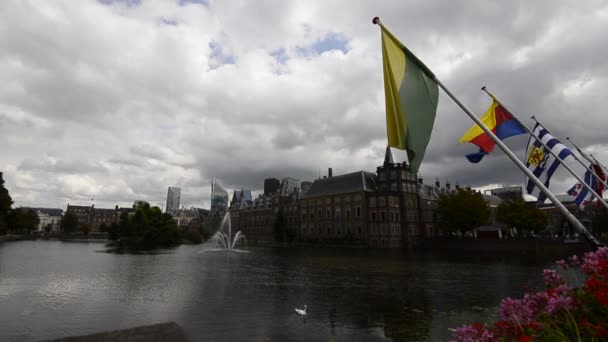 Hollanda Den Haag Ağustos 2019 Lahey Ngilizcesi Binnenhof Hollanda Siyasi — Stok video
