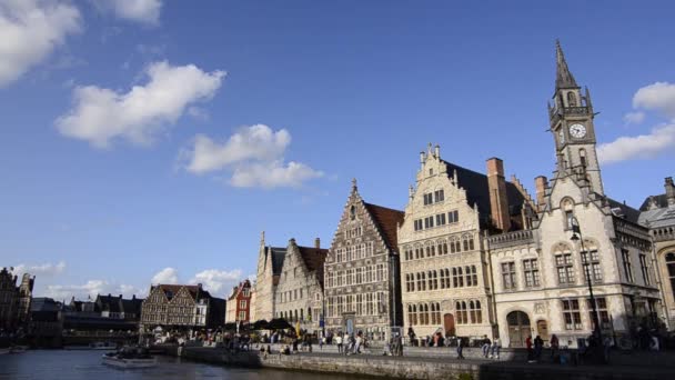 Gent Region Flandern Belgien August 2019 Altstadtgebäude Video — Stockvideo