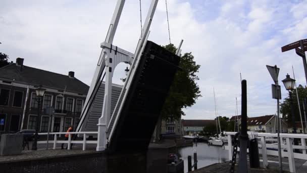 Goes Holanda Agosto 2019 Pequeno Bonito Porto Tem Acesso Barrado — Vídeo de Stock