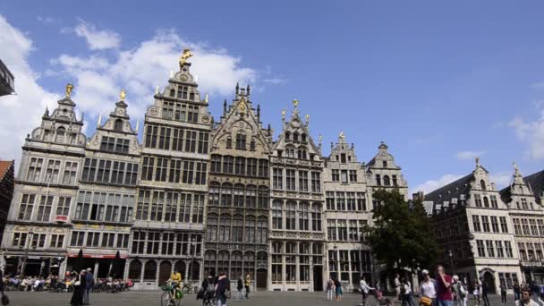 Antwerpen Flandern Belgien August 2019 Video Vom Altstadtplatz Video — Stockvideo