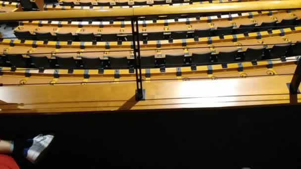 Bryssel Belgien Augusti 2019 Utsikt Över Europaparlamentets Hemicykel Vid Mindre — Stockvideo