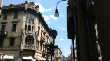 Torino, Piedmont, İtalya - Temmuz, 2019: Casa Florio Nthe engineer Giuseppe Velati Bellini tarafından yaratıldı.. 