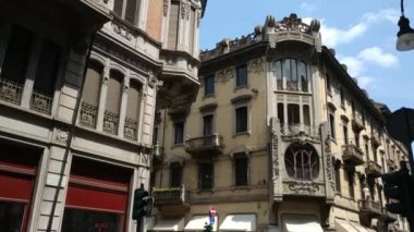 Torino, Piedmont, İtalya - Temmuz, 2019: Casa Florio Nthe engineer Giuseppe Velati Bellini tarafından yaratıldı.. 
