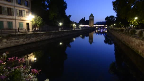 Estrasburgo Francia Agosto 2019 Distrito Histórico Petite France Principal Atractivo — Vídeos de Stock