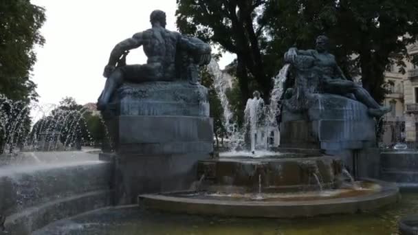 Turin Piémont Italie Juillet 2019 Filmé Avec Mouvement Panoramique Sur — Video