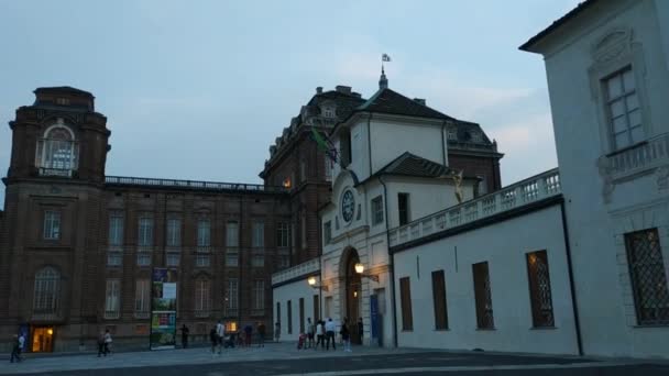 Venaria Reale Italien Juli 2019 Piazza Della Repubblica Ingången Till — Stockvideo