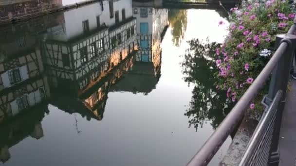 Strasbourg Fransa Ağustos 2019 Petite France Tarihi Bölgesi Ana Turistik — Stok video