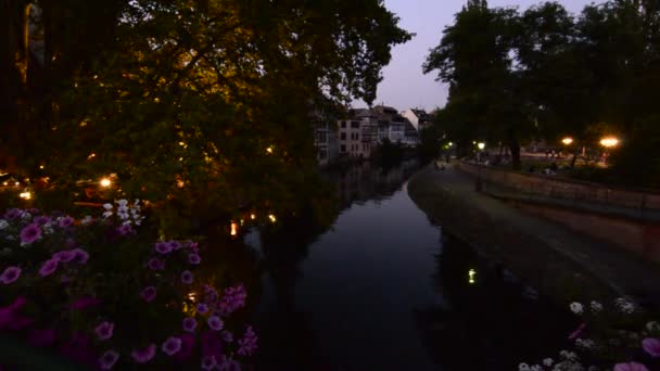 Страсбург Франція Серпень 2019 Історичний Район Петіт Франс Головною Туристичною — стокове відео