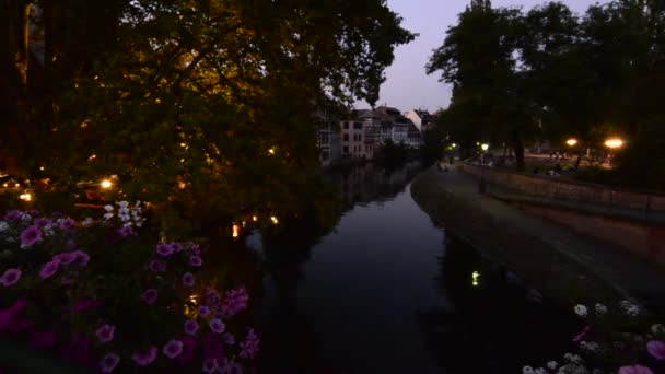 Estrasburgo Francia Agosto 2019 Distrito Histórico Petite France Principal Atractivo — Vídeos de Stock