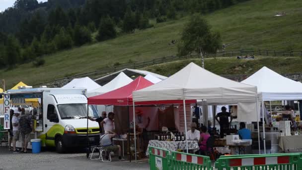 Region Piemont Italien Juli 2019 Auf Dem Hügelplatz Findet Eine — Stockvideo