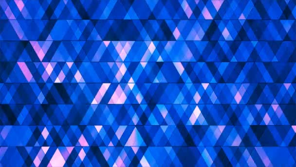 Broadcast Twinkling Hi-Tech Diamonds, Blue, Abstract, Loopable, 4K — Stock Video