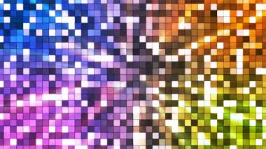 Yüksek teknoloji kareler, çok renkli, Abstract, Loopable, 4 k pırıltı yayın