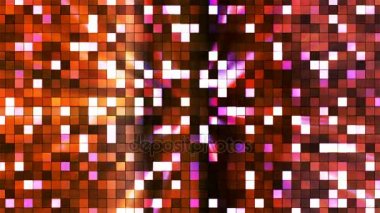 Pırıltı yüksek teknoloji kareler, kahverengi, soyut, Loopable, 4 k yayın