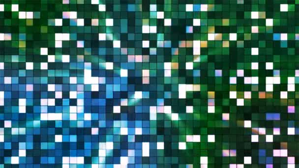 Difusión Twinkling Hi-Tech cuadrados, multicolor, abstracto, Loopable, 4K — Vídeo de stock