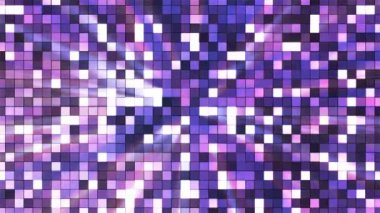 Pırıltı yüksek teknoloji kareler, mor, soyut, Loopable, 4 k yayın