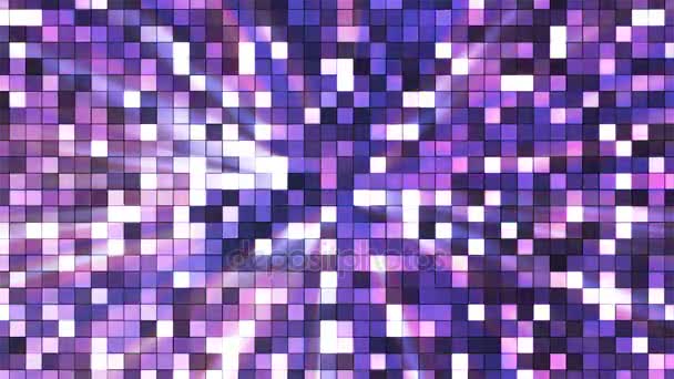 Broadcast Twinkling Hi-Tech Squares, Purple, Abstract, Loopable, 4K — Stock Video