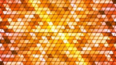 Pırıltı kübik yüksek teknoloji üçgenler, turuncu, soyut, Loopable, 4 k yayın