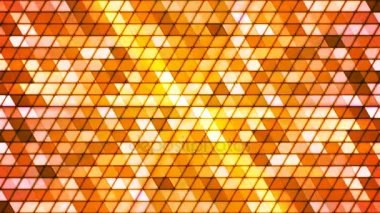 Pırıltı kübik yüksek teknoloji üçgenler, turuncu, soyut, Loopable, 4 k yayın