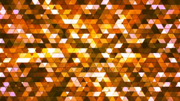 Vysílání zářící čtvercový Hi-Tech trojúhelníky, oranžová, abstraktní, Loopable, 4k