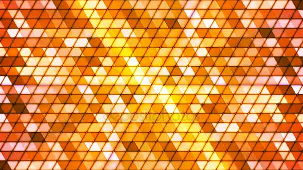 Difusión Twinkling Cubic Hi-Tech Triángulos, Naranja, abstracto, Loopable, 4K — Vídeos de Stock