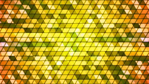 Broadcast Twinkling Cubic Hi-Tech Triangles, Green, Abstract, Loopable, 4K — Stock Video