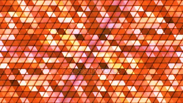 Broadcast Twinkling Cubic Hi-Tech Triangles, Orange, Abstract, Loopable, 4K — Stock Video