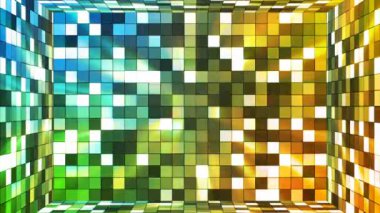 Yayın yüksek teknoloji pırıltı Oda, çok renkli, Abstract, Loopable, 4 k kareler
