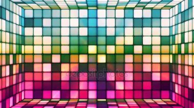 Yüksek teknoloji küpleri Oda, çok renkli, Abstract, Loopable, 4 k pırıltı yayın