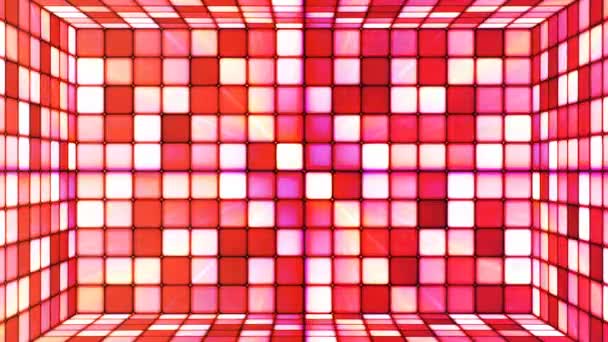 Salle de diffusion Twinkling Hi-Tech Cubes, Rouge, Abstrait, Loopable, 4K — Video