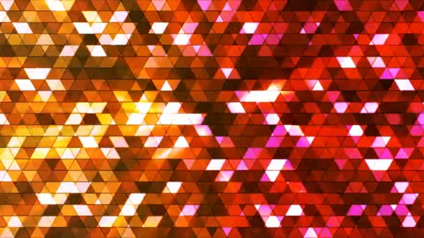 Triangles de haute technologie quadrillés, multicolores, abstraits, boucle, 4K — Video