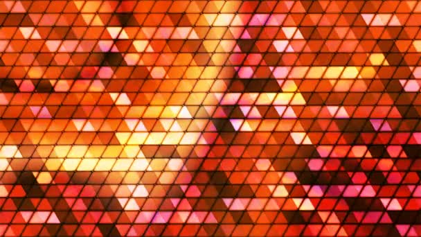 Broadcast Twinkling Cubic Hi-Tech Triangles, Golden, Abstract, Loopable, 4K — Stock Video