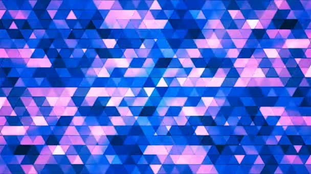 Triângulos Hi-Tech do polígono de Twinkling da transmissão, azul, abstrato, Loopable, 4K — Vídeo de Stock