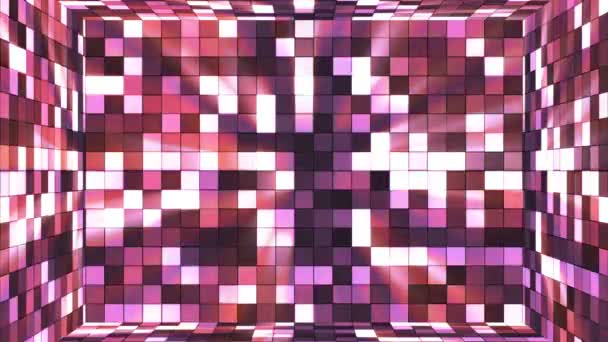 Salle de carrés Hi-Tech Twinkling Diffusion, Violet, Abstrait, Boucle, 4K — Video