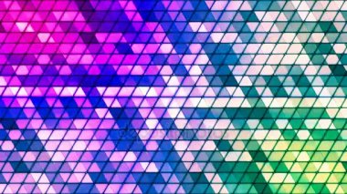 Kübik yüksek teknoloji üçgenler, çok renkli, Abstract, Loopable, 4 k pırıltı yayın