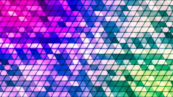 Broadcast Twinkling Cubic Hi-Tech Triangles, Multi Color, Abstract, Loopable, 4K — Stock Video