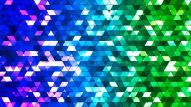 Yayın pırıltı yüksek teknoloji üçgenler, çok renkli, Abstract, Loopable, 4 k kare.