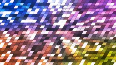 Pırıltı eğik yüksek teknoloji kareler, çok renkli, Abstract, Loopable, 4 k yayın