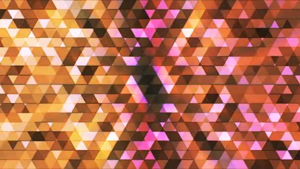 Triangles Hi-Tech Polygone Twinkling Diffusé, Brun, Abstrait, Loopable, 4K — Video